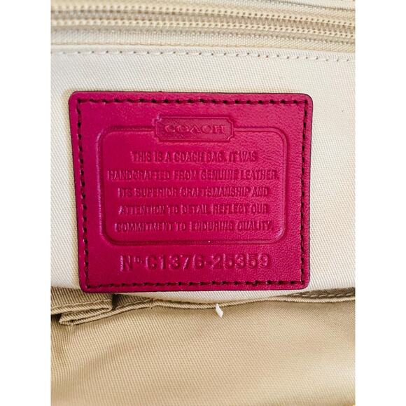 Coach Chelsea Legacy Dark raspberry leather satchel carryall 25359 Shoulder bag - Picture 10 of 10